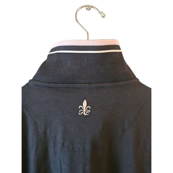 Fior Da Liso sz small navy pink polo equestrian dress front zip - Picture 2 of 9